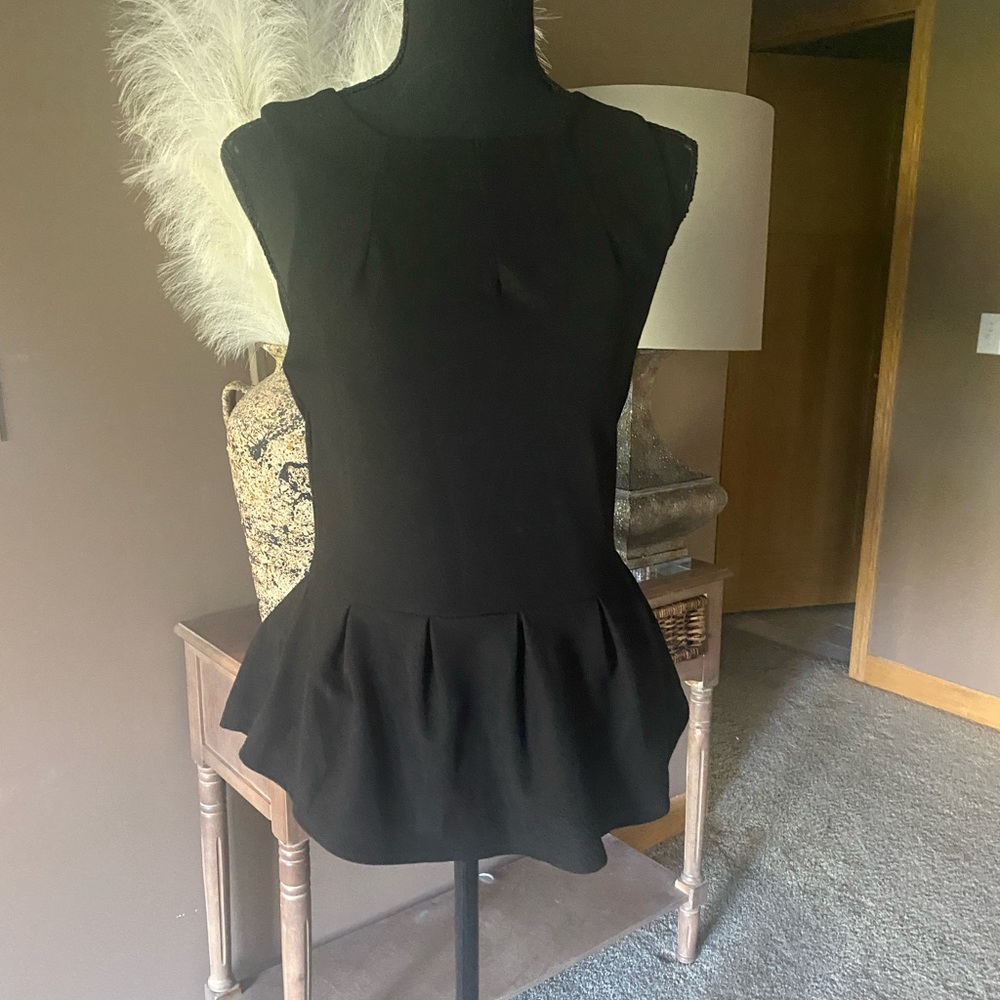 Black Peplum Top